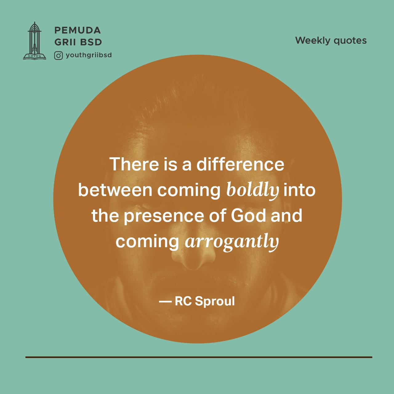 There is a difference between coming boldly into the presence of God and coming arrogantly.