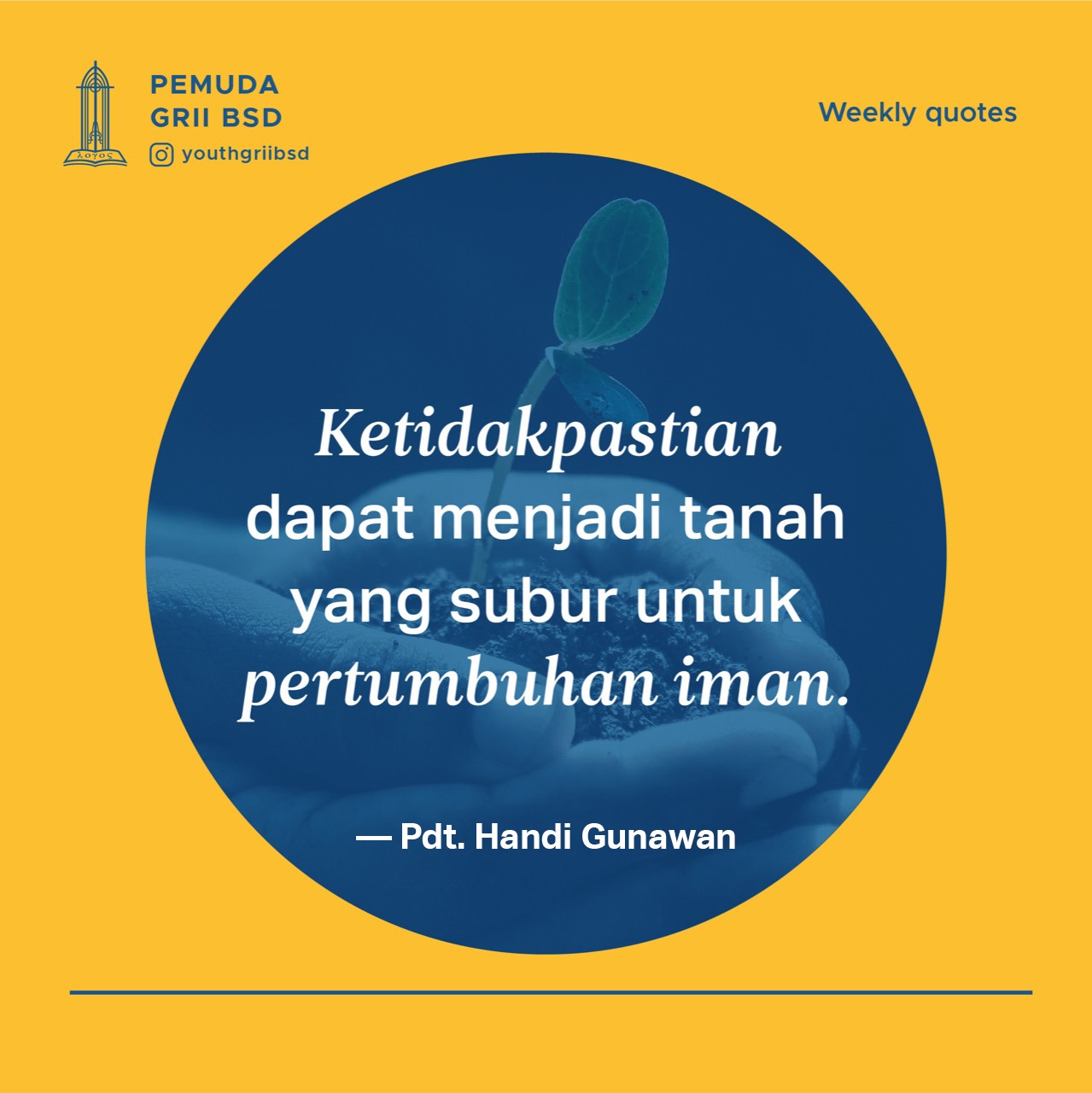 Ketidakpastian dapat menjadi tanah yang subur untuk pertumbuhan iman